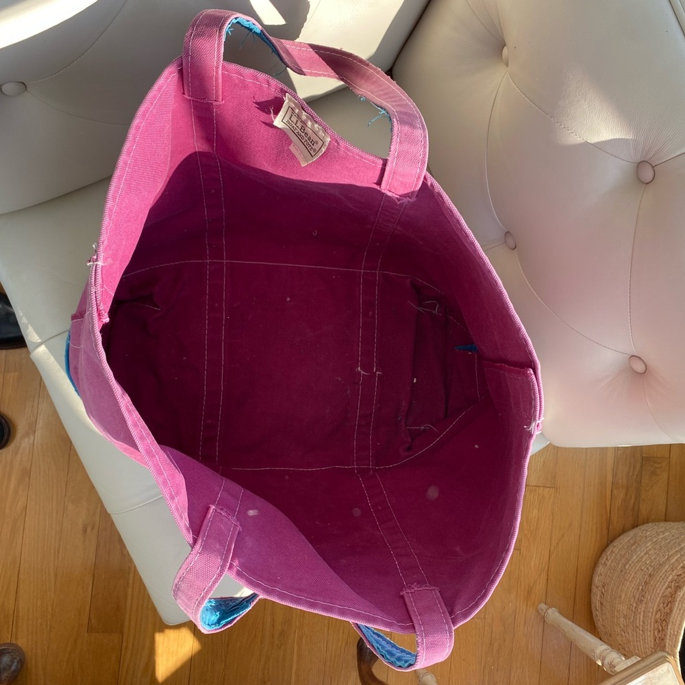 Vintage L.L. Bean Boat & Tote 22” – Magenta & Teal – Made in USA – Rare Colorway - Picture 8 of 12
